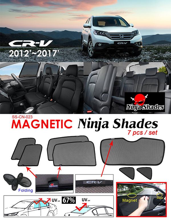 Buy HONDA CRV/ CRV 2012 2016 NINJA SHADES UV Proof Custom Fit Car